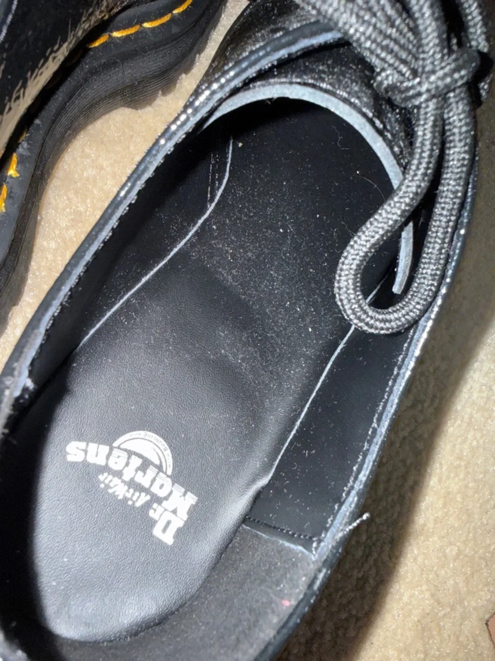 Like new Dr. Martens 1461 DISTRESSED PATENT LEATHER PLATFORMS Sz: M 7 / W 8 EU39